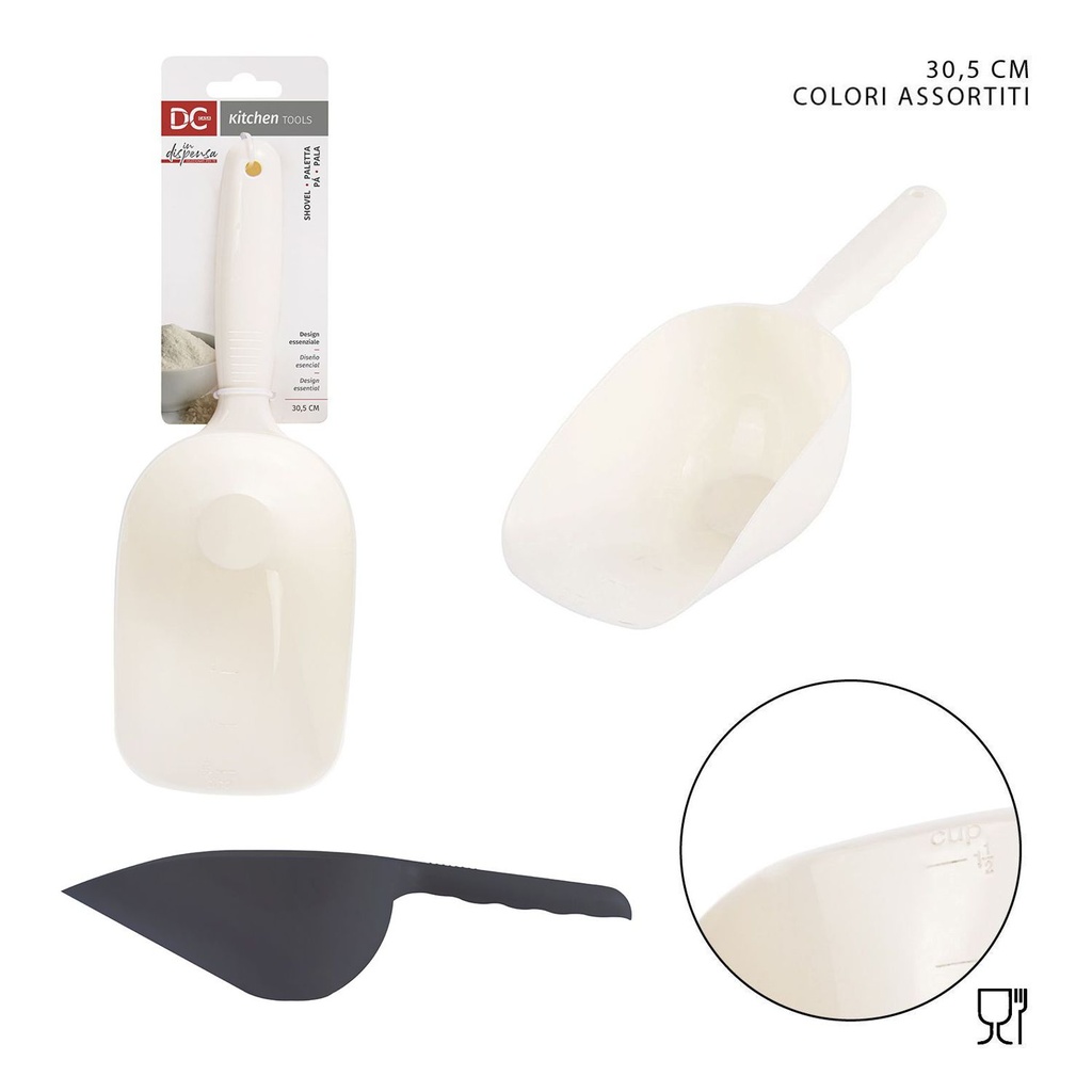 Espátula de plástico 30.5cm blanco para cocina y repostería