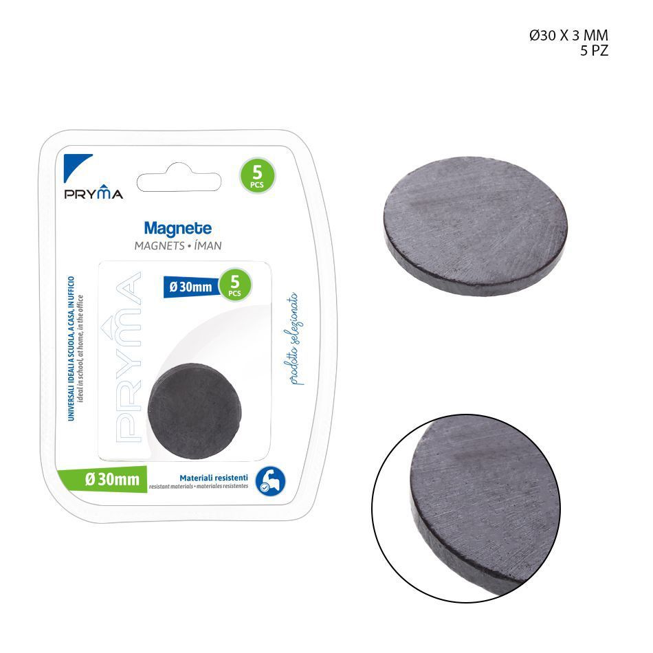 Imanes 3x30 mm 5 unidades - Artículos de ferretería y adherencia