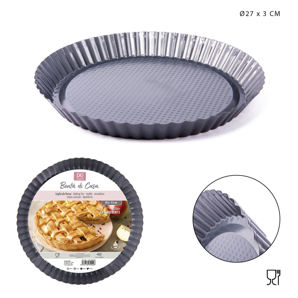 Bandeja redonda para hornear 27X3CM - Accesorios de cocina
