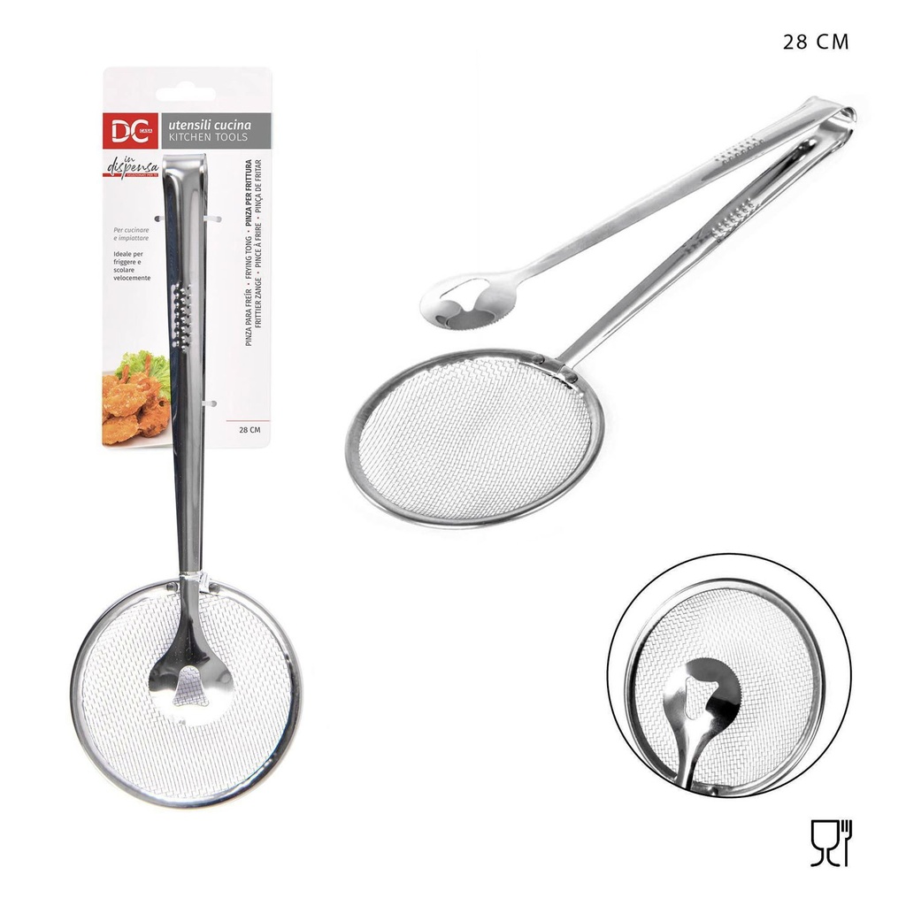 Pinza de fritura de acero inoxidable 28cm para cocina