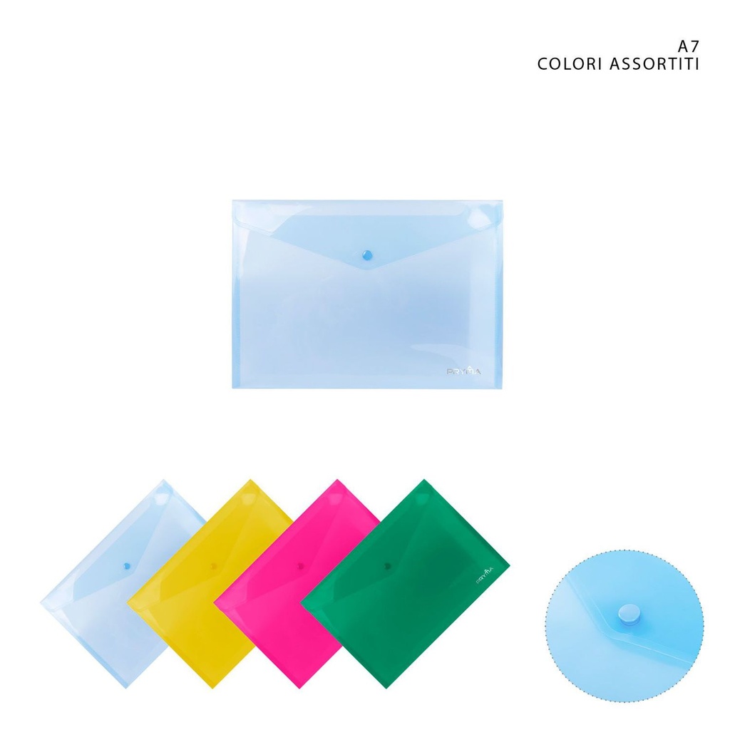 Carpeta con botón de colores A7 para organización y archivo