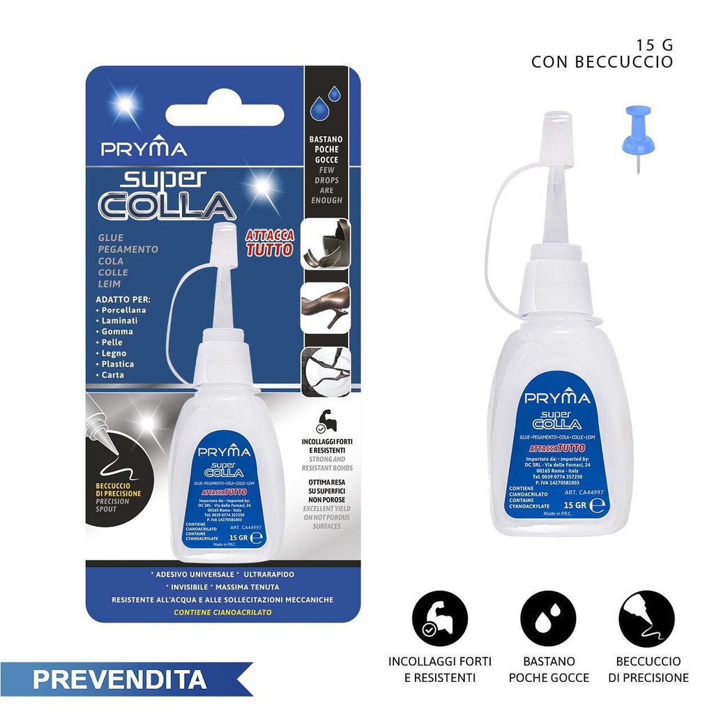 Super cola 15g para adhesión fuerte