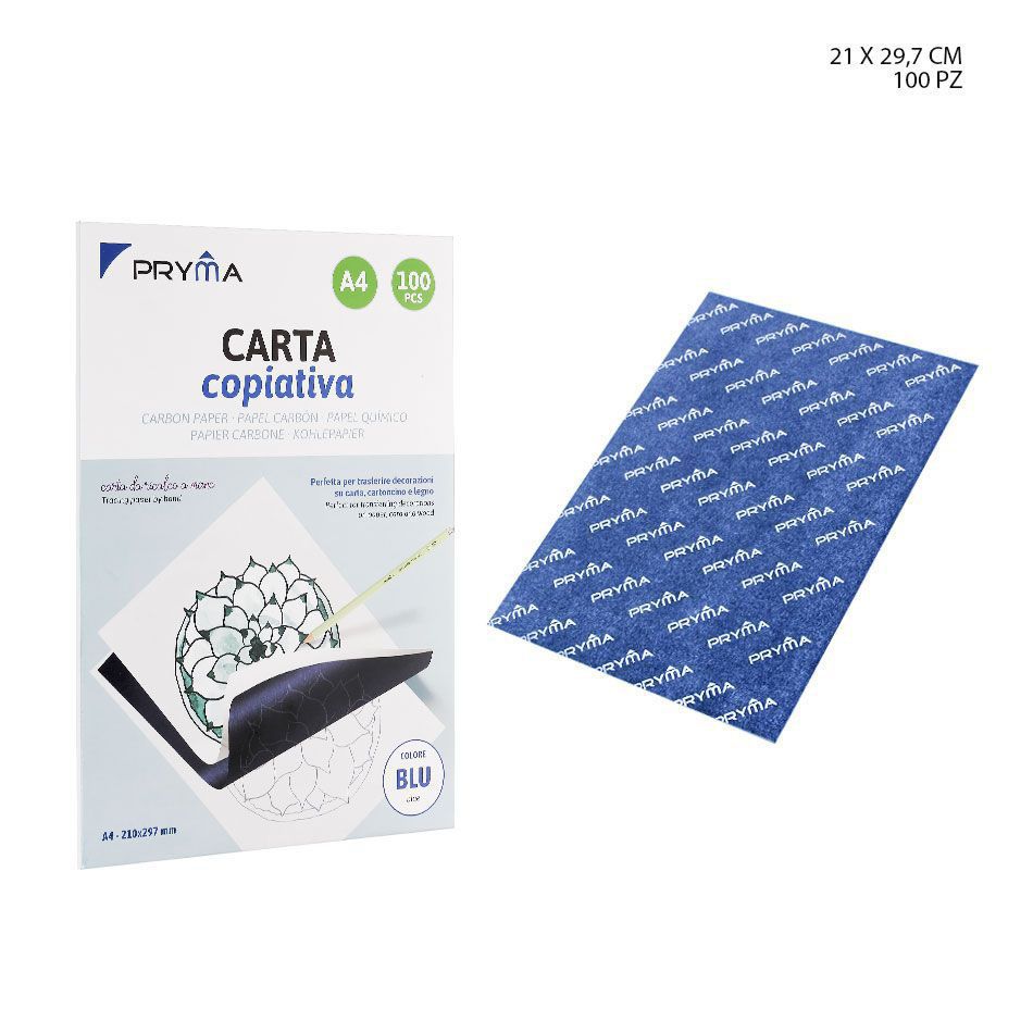 Papel de calco A4 21x29.7cm 100 hojas azul para copias