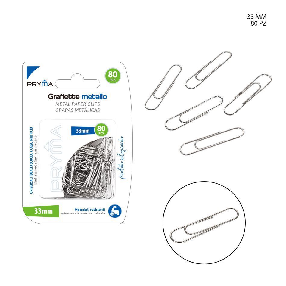  clips de 33 mm, 80 piezas - Accesorios de oficina