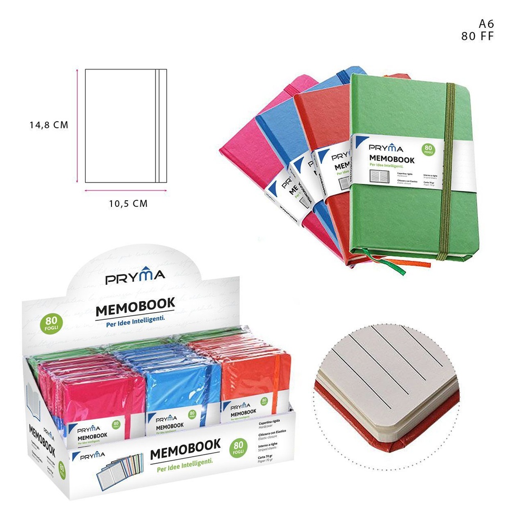 Libreta A6 80FF 70G  - Material de oficina
