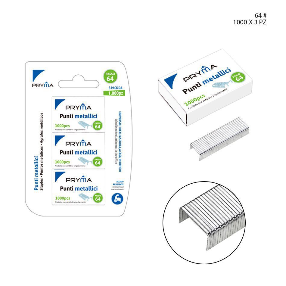 Grapas 64号 1000pcs 3pz para grapadoras