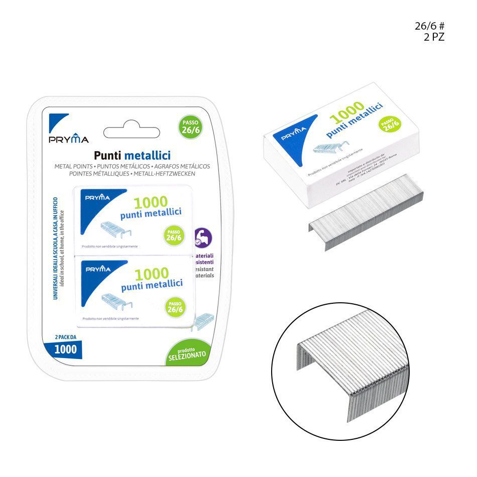 Grampas 26/6 1000PUNTI 2PZ - Material de oficina