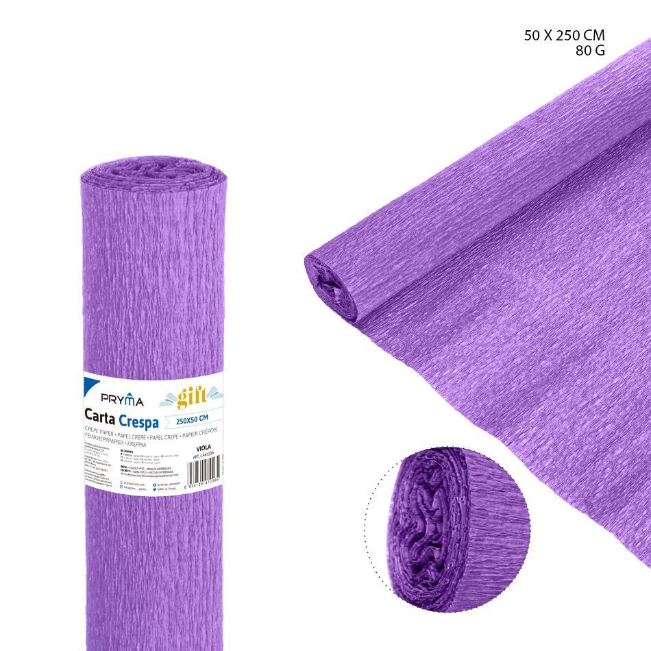 Papel crepé violeta 80G 50x250 cm para manualidades