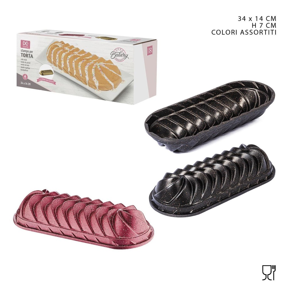 Molde de aluminio fundido para pasteles 34X14X7cm - Utensilios de cocina