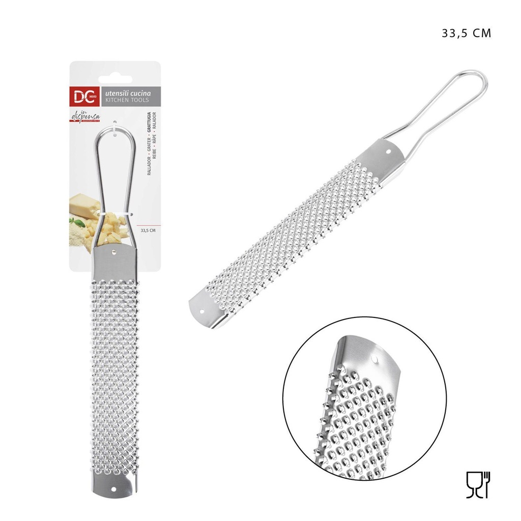 Rallador de queso de acero inoxidable 33.5x3.5 cm - Herramientas de cocina