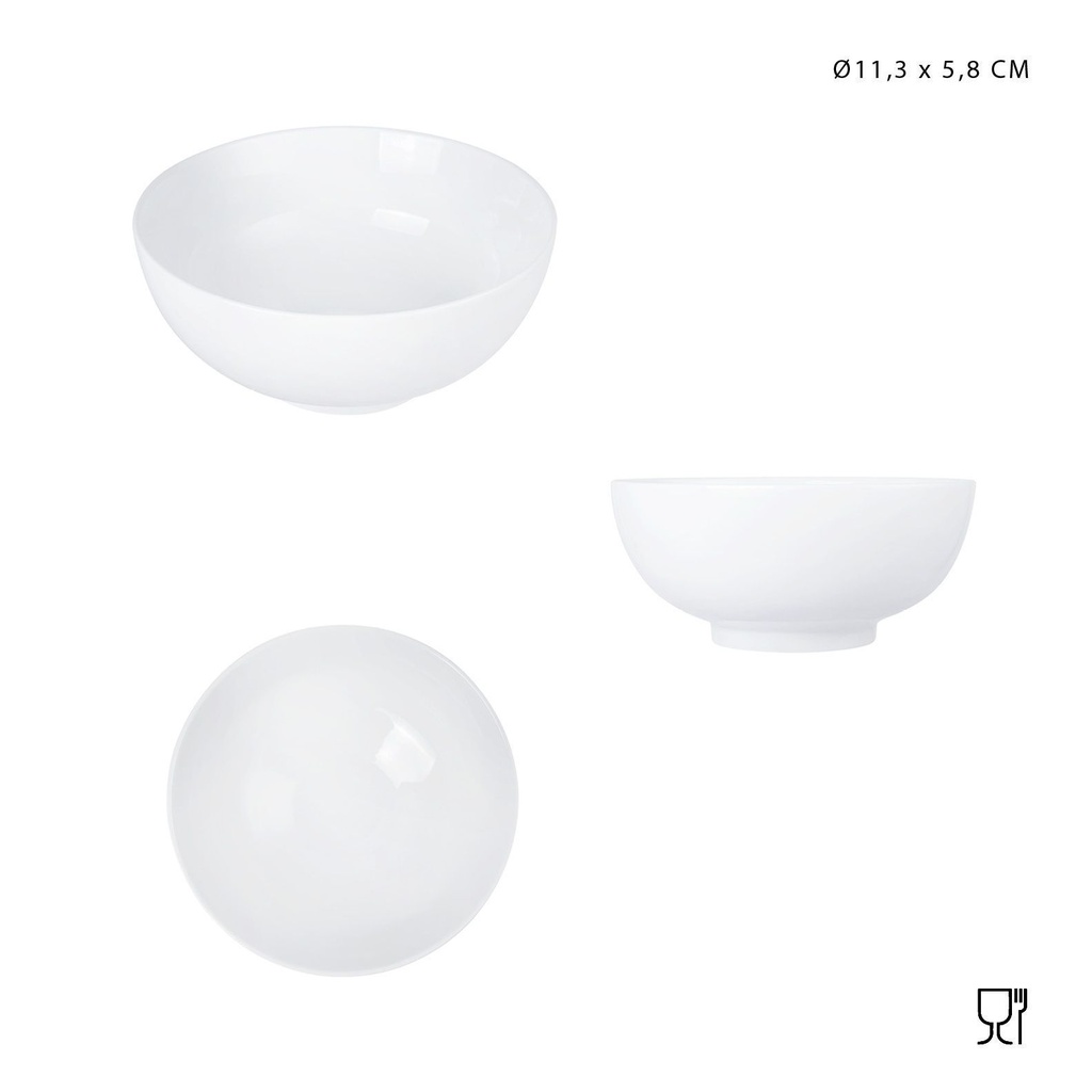 Cupón de porcelana D11.3XH5.8CM blanco - Utensilios de cocina