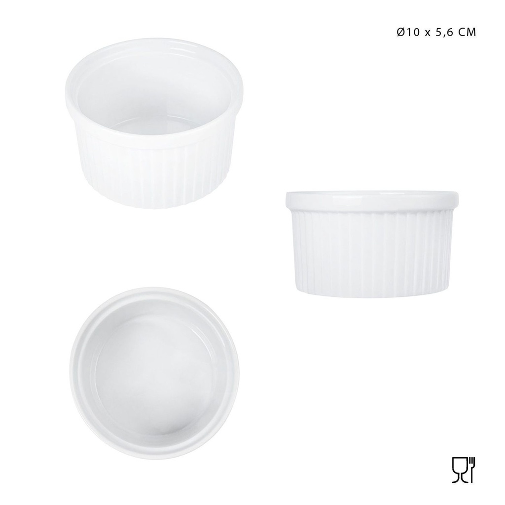 Bol de porcelana blanco D10xH5.6cm para cocina