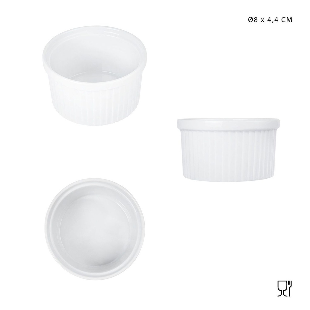 Bol de porcelana blanco 8x4.4cm