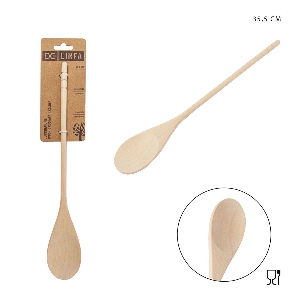 Cuchara grande madera 35.5cm para cocina