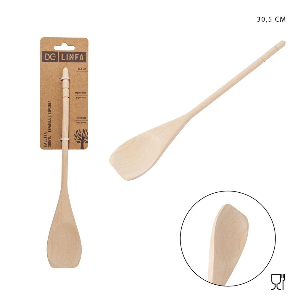 Espátula de madera 30.5cm para cocina