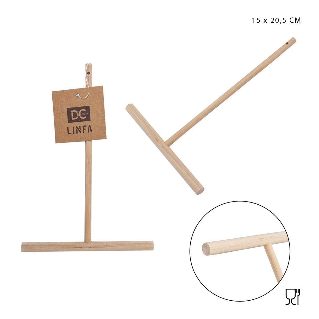 Estira masa de madera 15x20.5 cm - Utensilio para la cocina y repostería