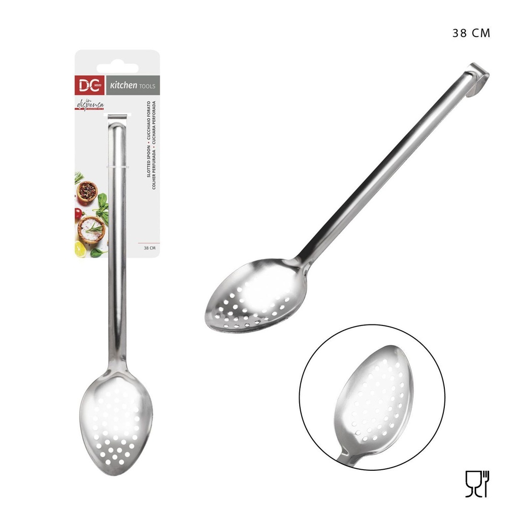 Cuchara perforada de acero inoxidable 38cm para cocina