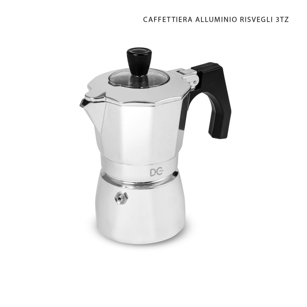 Cafetera de aluminio Despertar 3 tazas con tapa