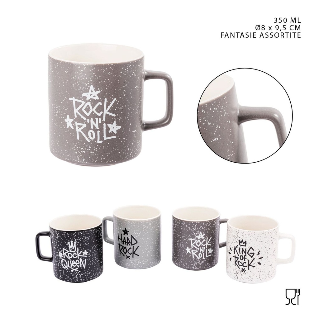 Taza cerámica Rock 350ml con asa