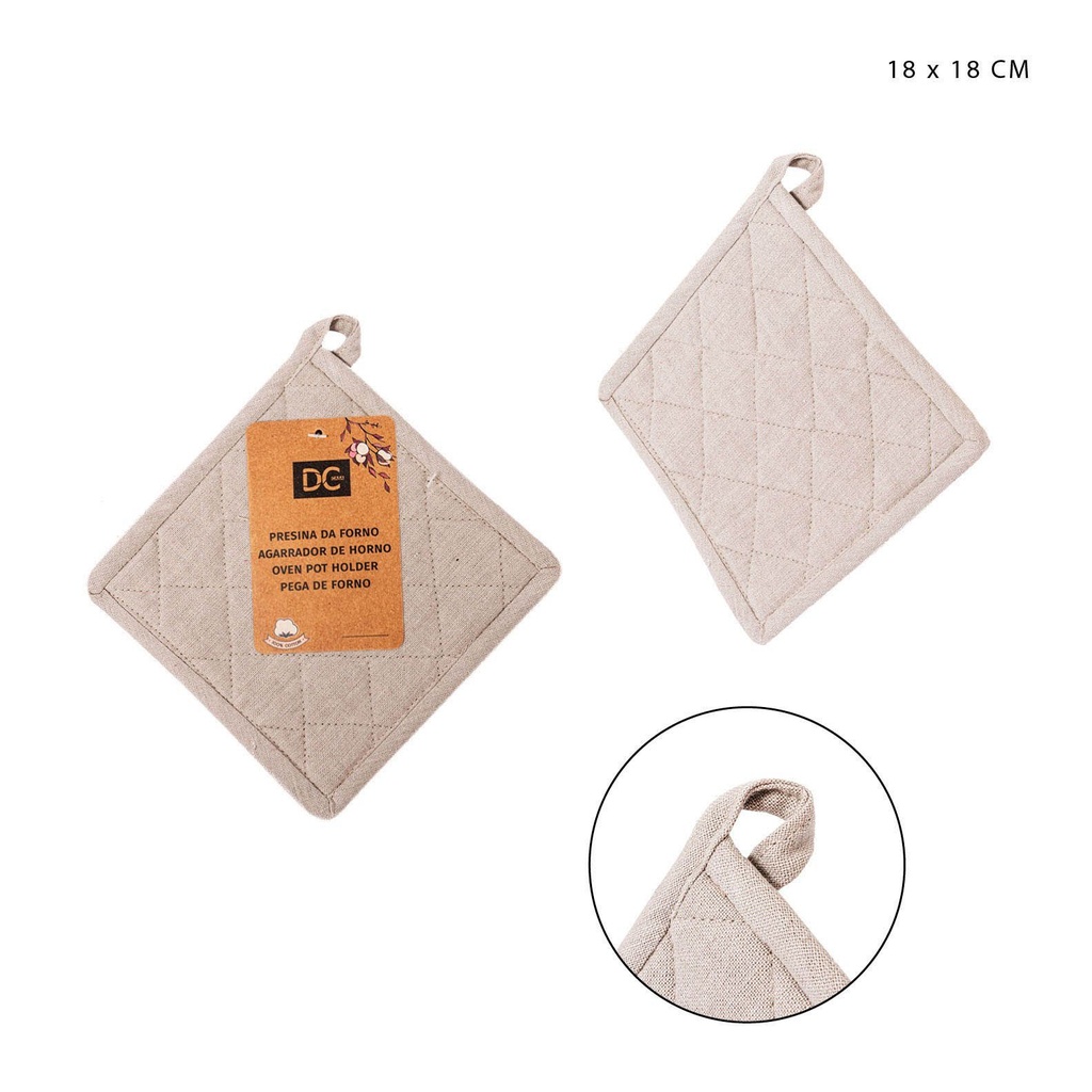 Agarrador de cocina cuadrado gris 18x18CM - Accesorios de cocina
