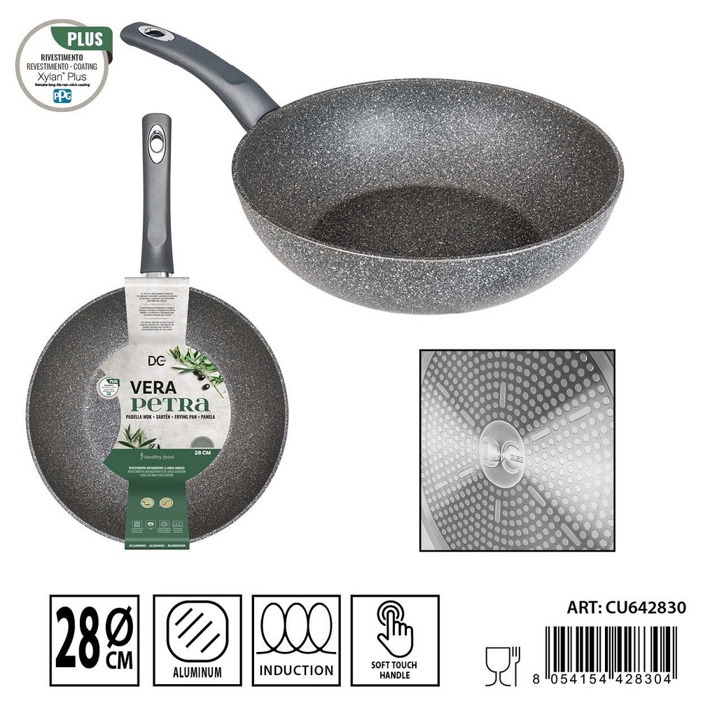 Wok antiadherente de 28 cm - Utensilios de cocina