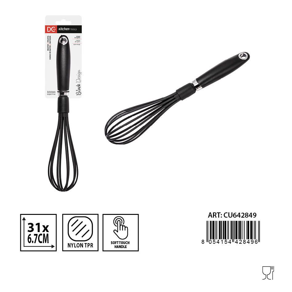 Batidora manual 31x6.7cm L/Black para cocina