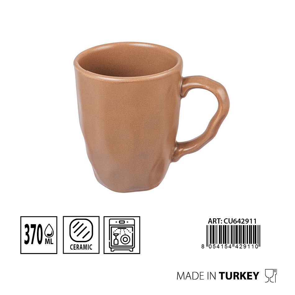 Taza orgánica 370ml beige para bebidas