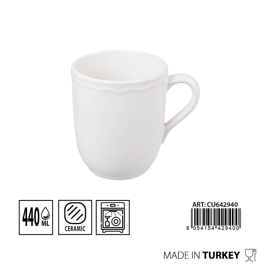 Taza Julieta 440ml blanco