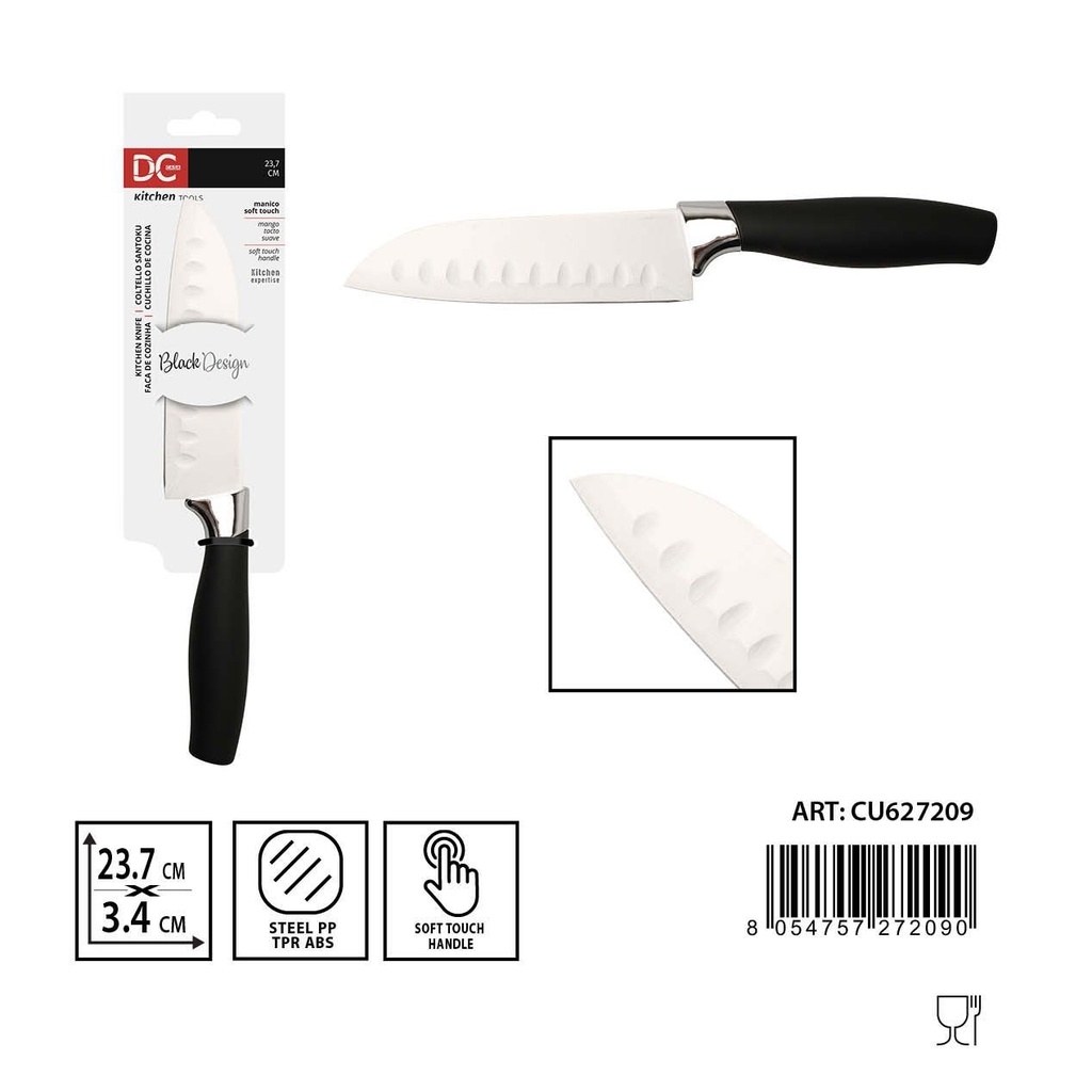 Cuchillo Santoku 23.7x3.4x2.3cm suave