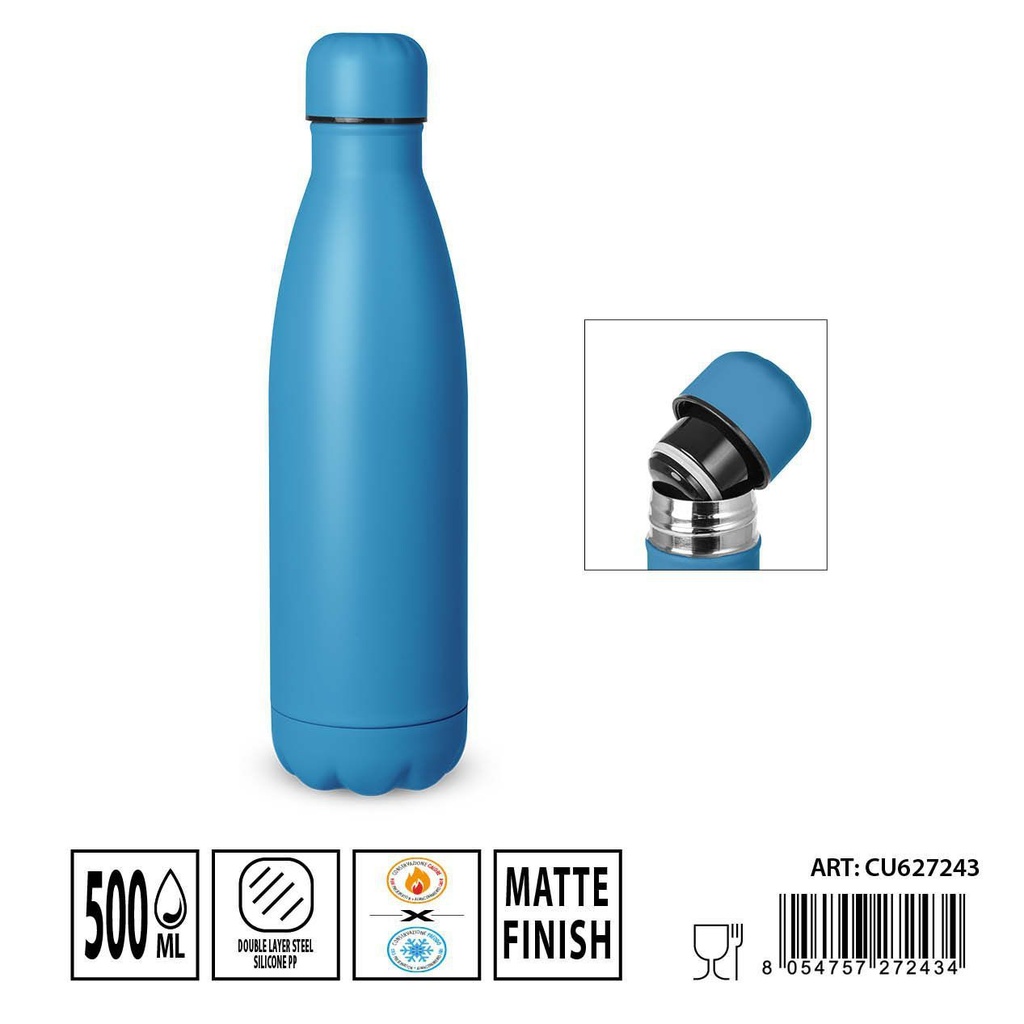 Botella térmica 500ml (7.1x26.5cm) para bebidas y viajes