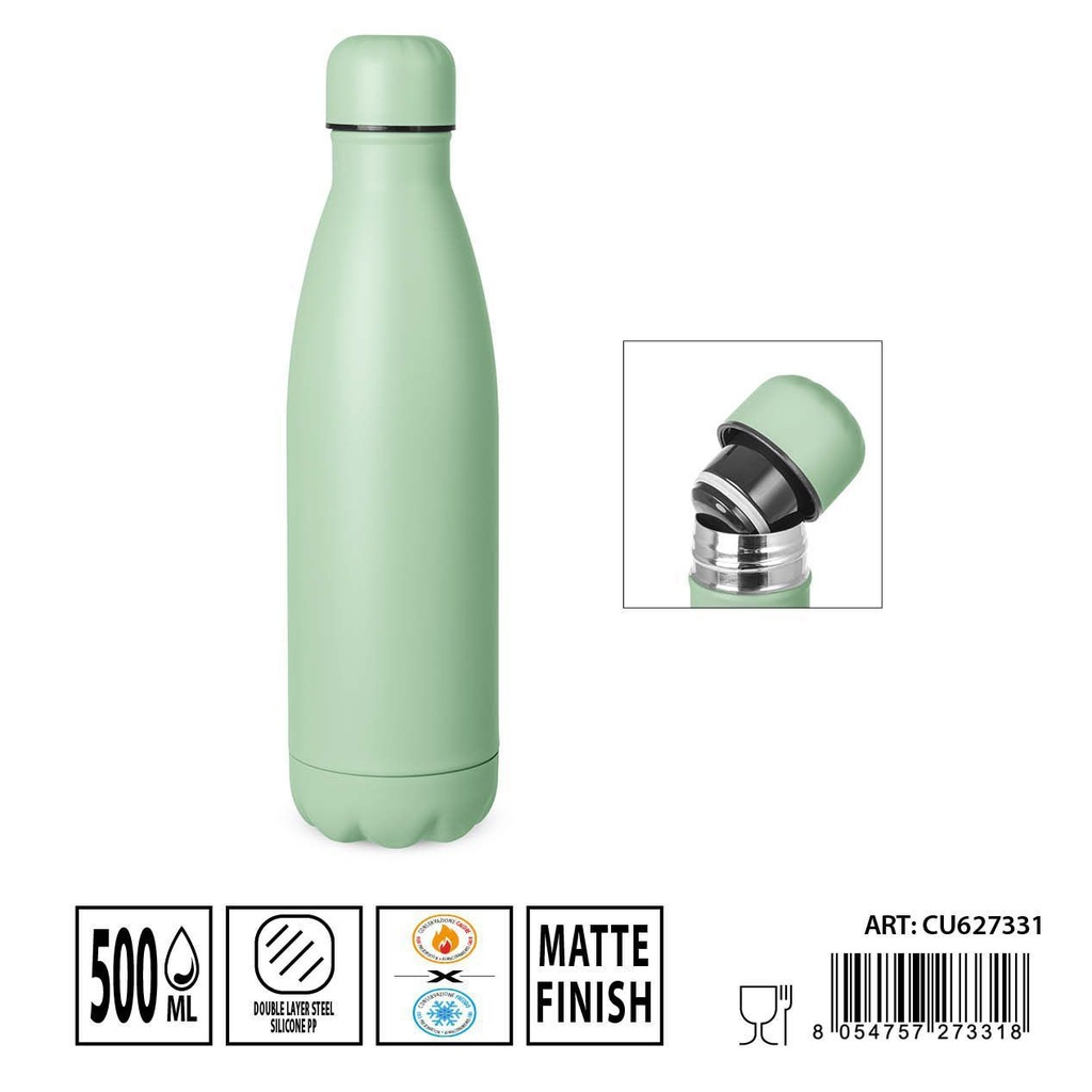 Botella térmica 500ml 7.1x26.5cm para mantener bebidas calientes o frías