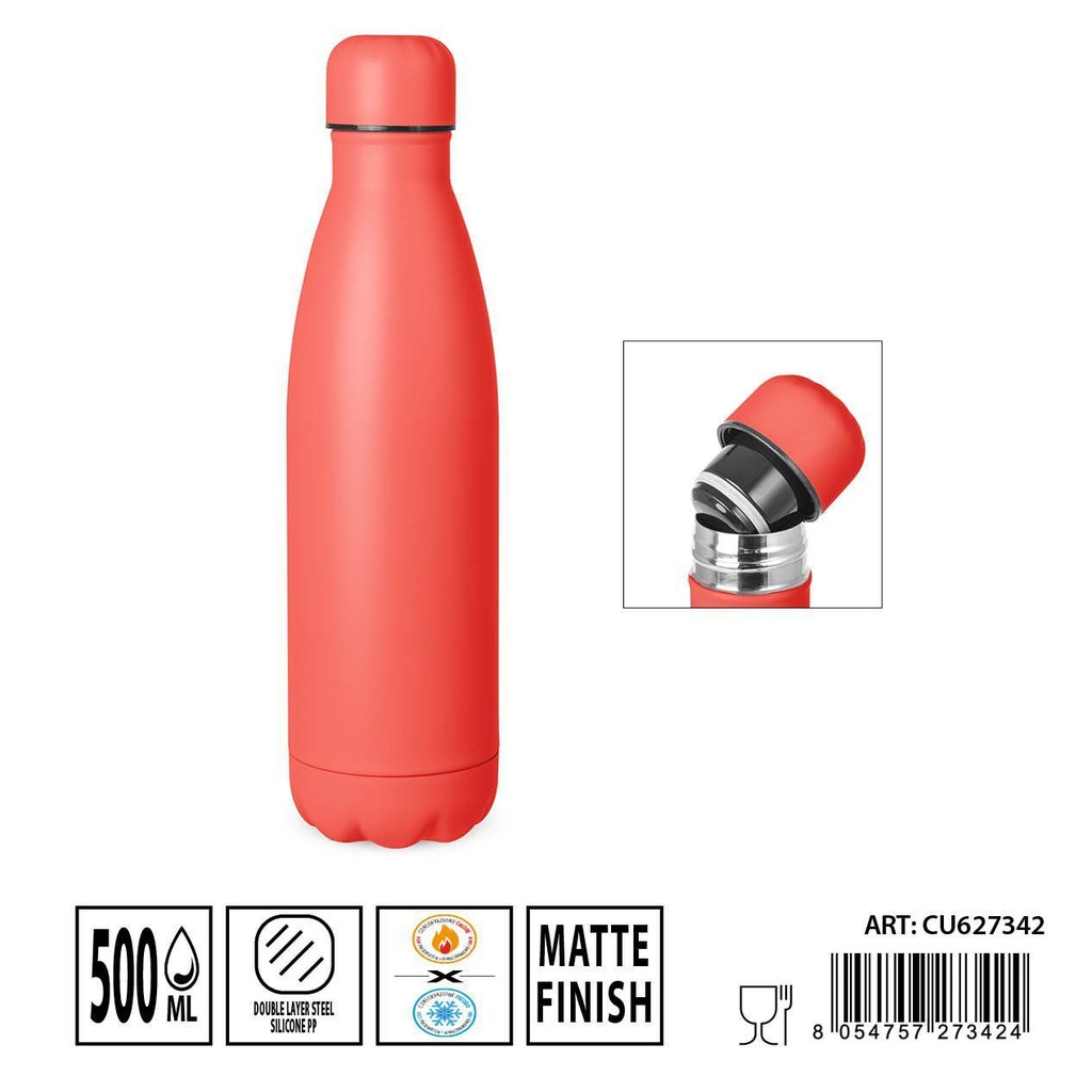 Botella térmica 500ml 7.1x26.5cm para bebidas calientes y frías