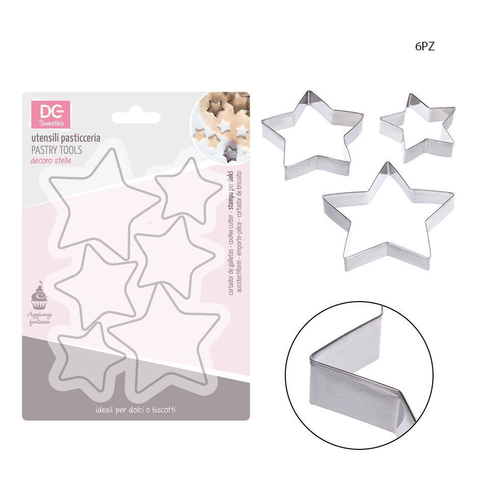  molde de estrellas 6 piezas - Herramientas de repostería