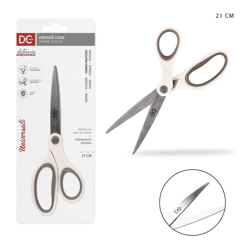 Tijeras bicolor multifuncionales 21 cm - Utensilios de cocina imprescindibles