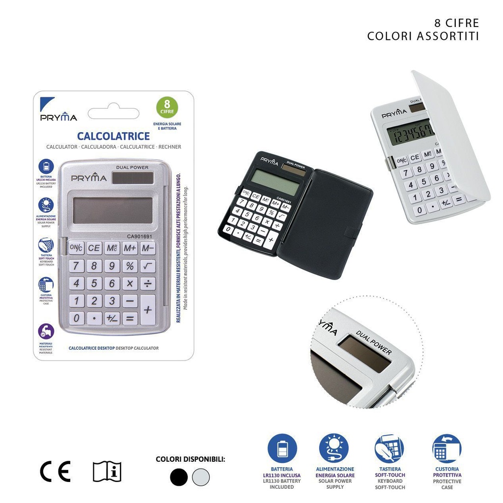 Calculadora de 8 dígitos 118x73x10 mm blanca - Suministros de oficina y calculadoras