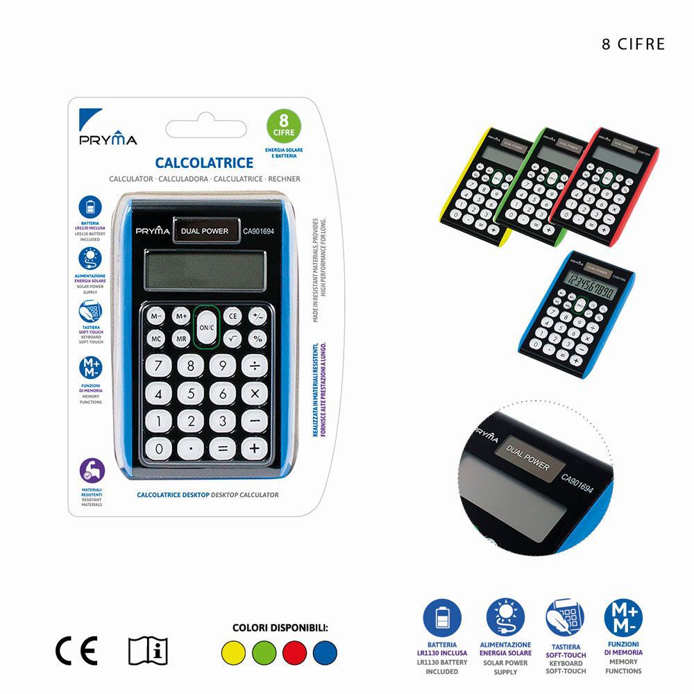 Calculadora de 8 dígitos 118x70x10mm