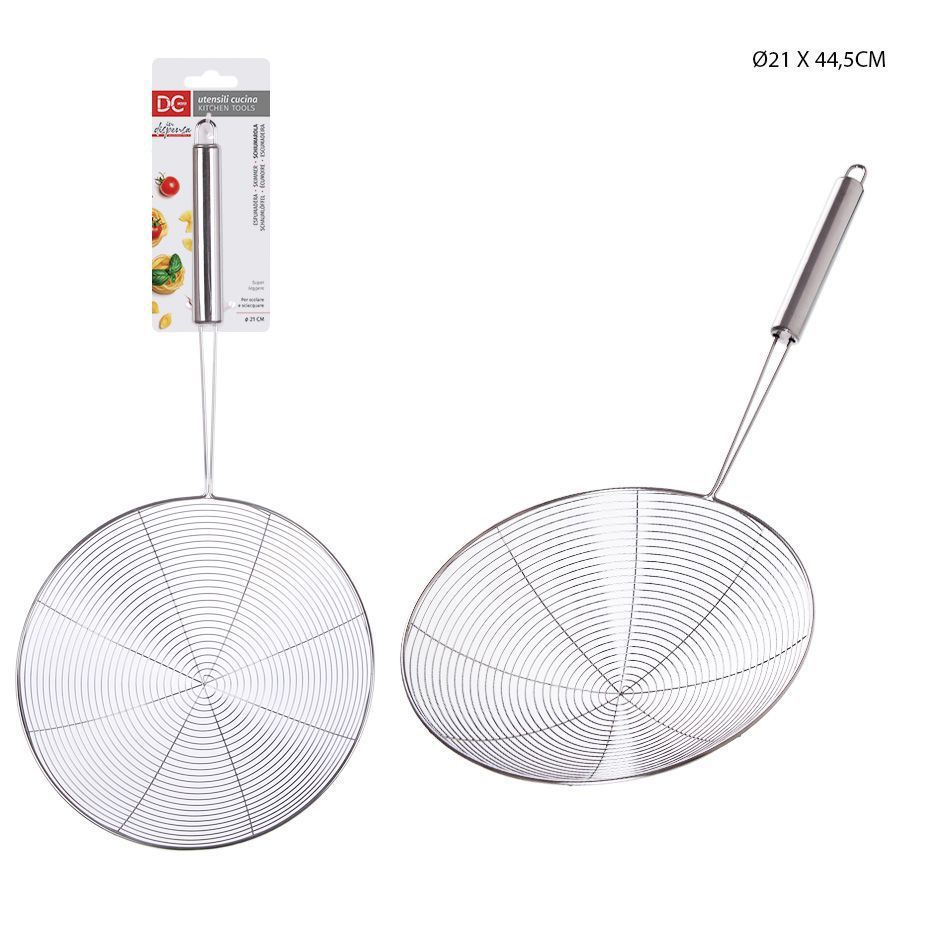 Espumadera de acero inoxidable D21x44.5cm - Utensilios de cocina