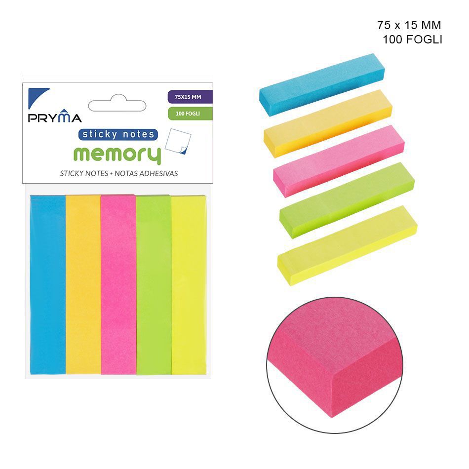Nota adhesiva 76x15 mm 100 pcs 5 pcs - Notas y marcadores
