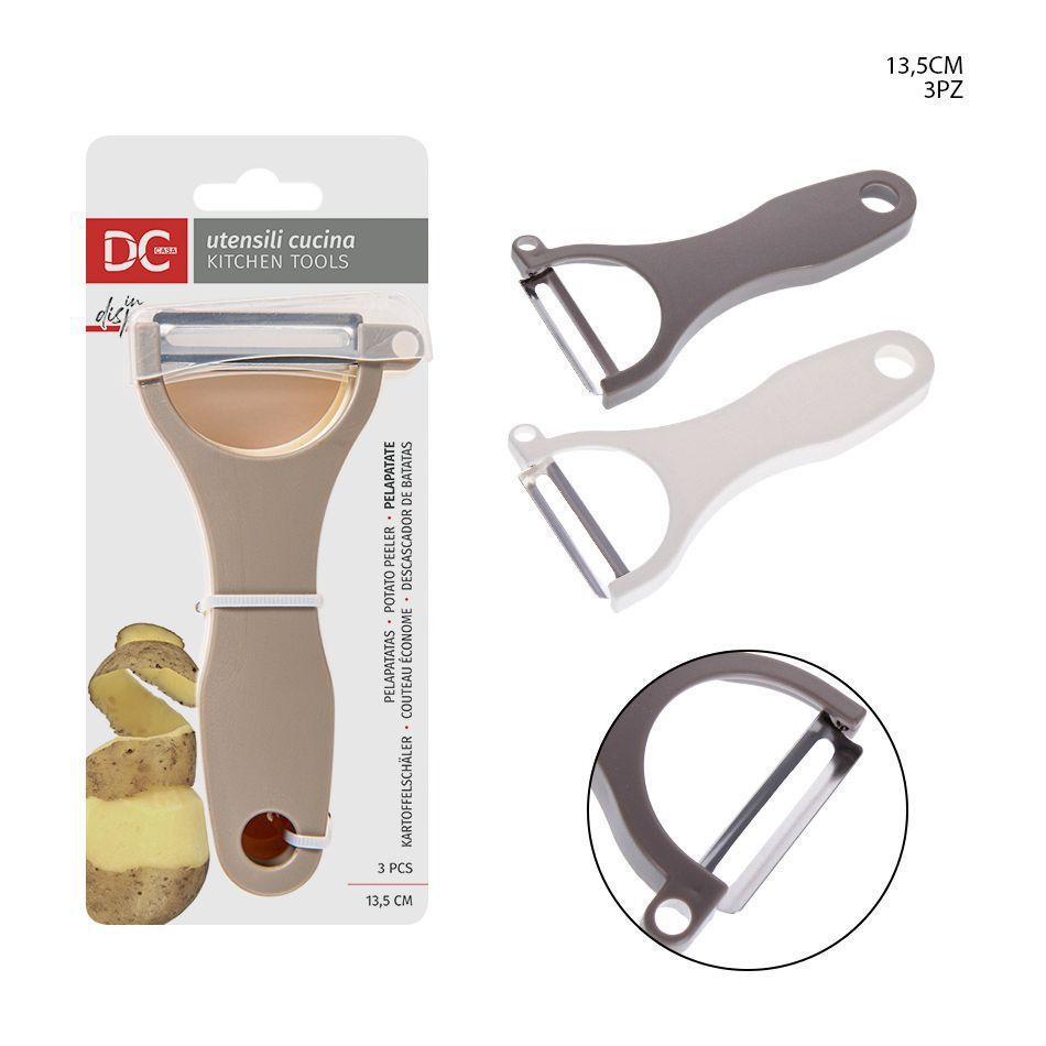 Pelapatatas con protección de cuchilla 13.5cm 3pz para cocina y utensilios