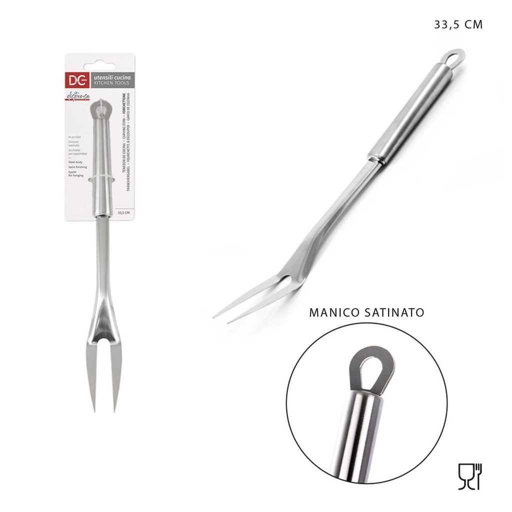 Tenedor para carne de acero inoxidable 33.5x3.5 cm - Herramientas de cocina