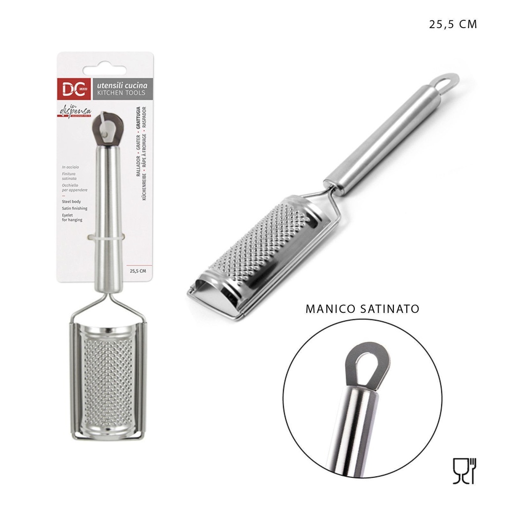 Rallador de acero inoxidable 25.5x6 cm - Utensilios de cocina
