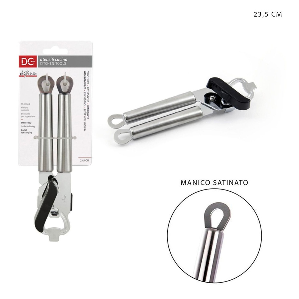 Abrelatas de acero inoxidable 23.5x5cm - Utensilios de cocina