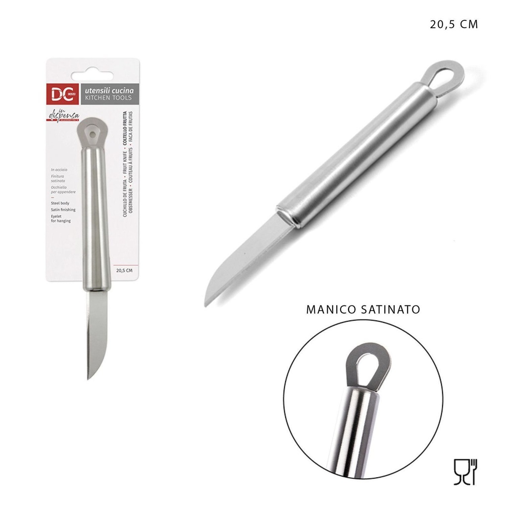 Cuchillo de fruta acero satinado 20.5x2.5cm - Utensilios de cocina