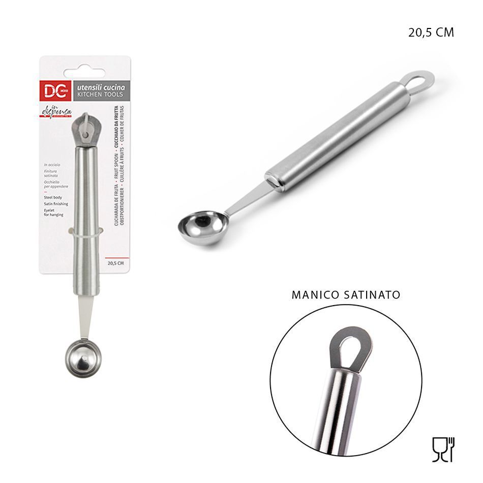 Cuchara Frutta de acero satinado 20.5x3 cm - Utensilios de cocina y cucharas decorativas