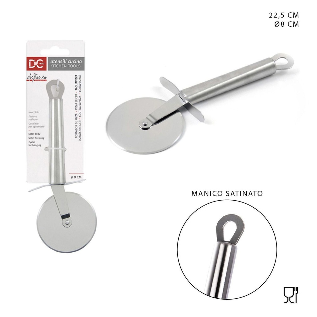 Cortador de pizza de acero inoxidable 22.5x8 cm - Utensilios de cocina