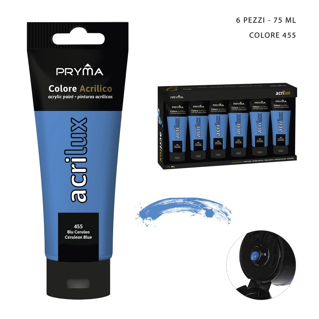 Pintura acrílica 75ml N.455 azul lago para artistas y estudiantes