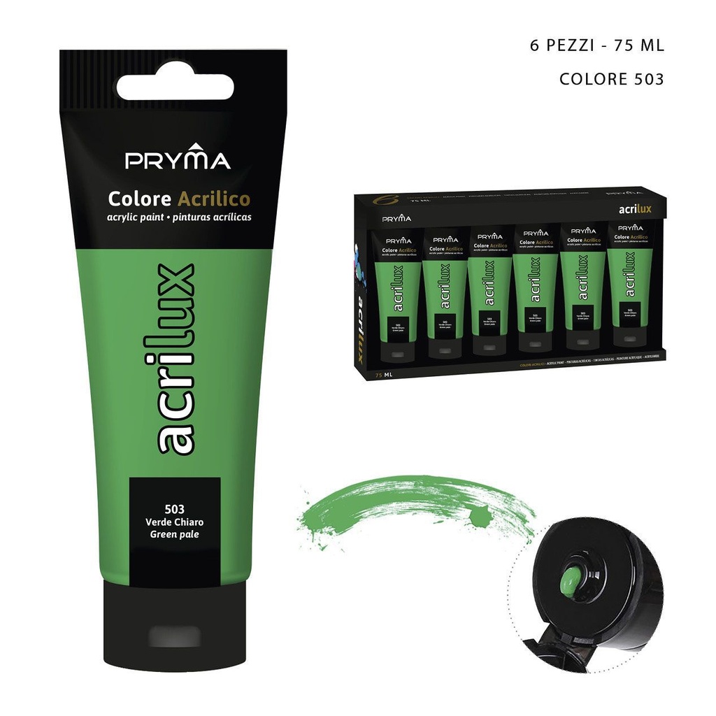 Pintura acrílica verde claro 75ml N.503