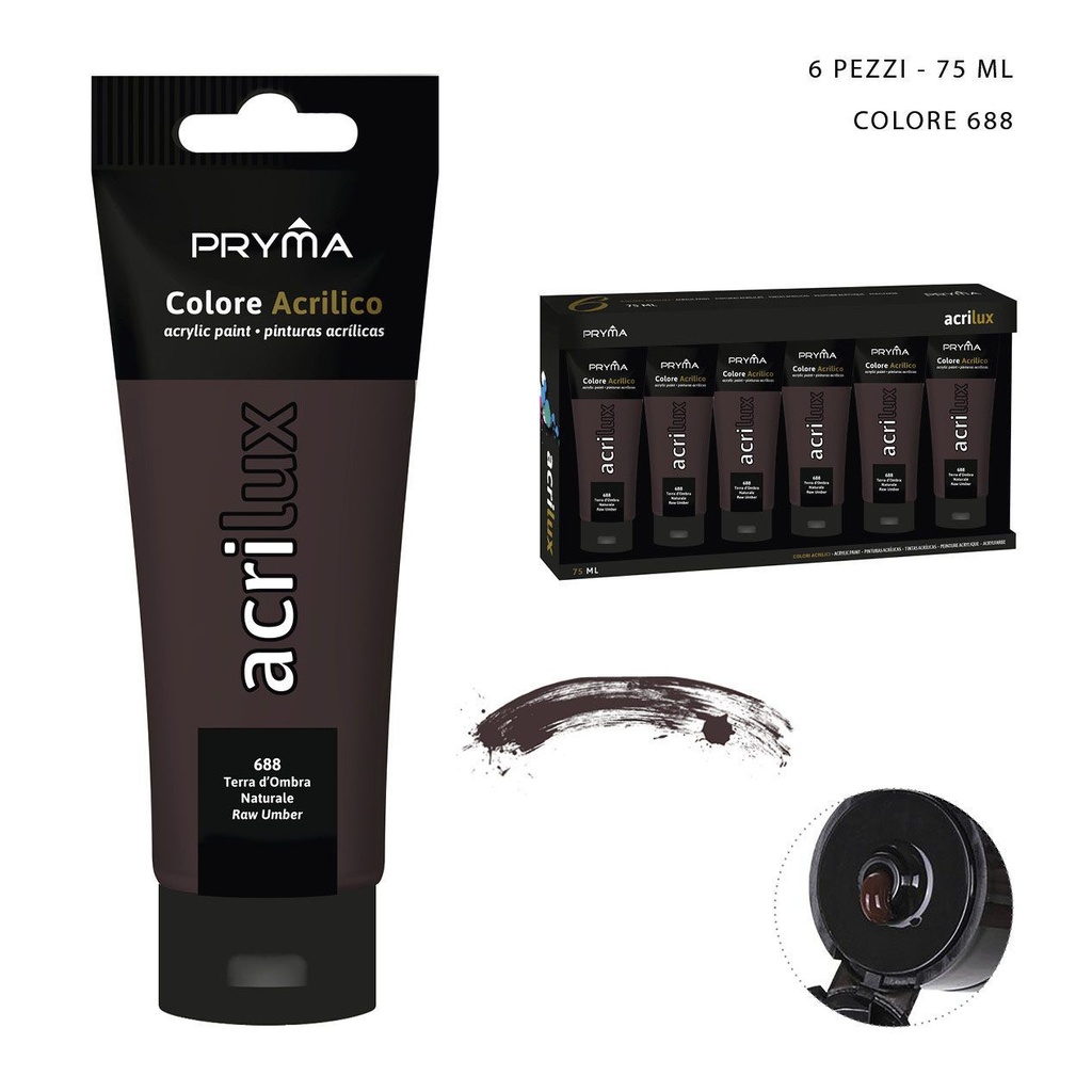 Pintura acrílica 75ML N.688 sombra natural - Material de arte
