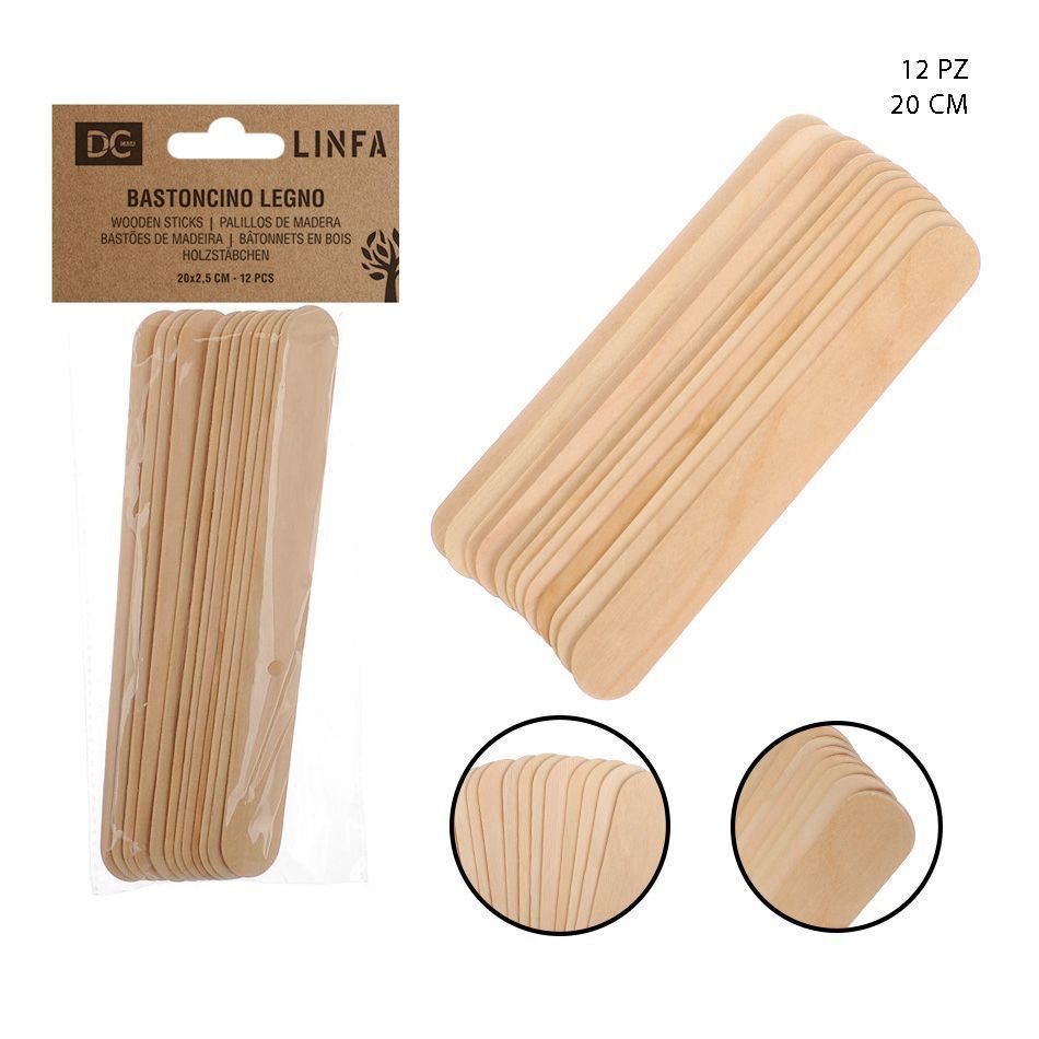 Palillos de madera 20x2.5cm 12pcs para cocina