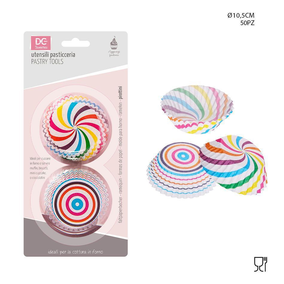 Moldes de papel para repostería 10.5cm 50pz - Utensilios de repostería